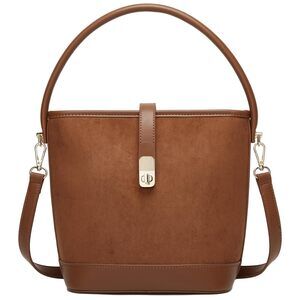 1625 Vintage Faux Suede Bucket Bag 2025 PU Leather Fall Winter Handbag Top